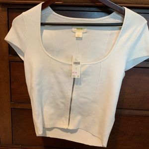 MAEVE SZ SMALL cropped zipper too NWT